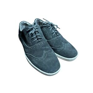 BED STU Suede Leather Black‎ Wingtip Oxford Sneakers Size 11 Men's Lace Up S4-7